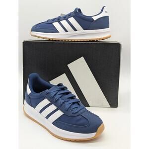 Kids Size 5Y/ Women's 6 - Adidas Run 70s 2.0 J Navy White Running Sneakers New